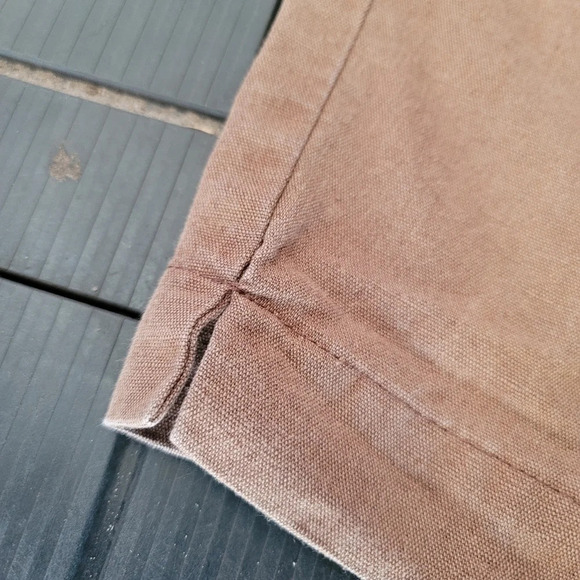 Talbots Women's Croped Pants Khaki Tan Irish Linen Blend Capri Sz 8 - Picture 5 of 10